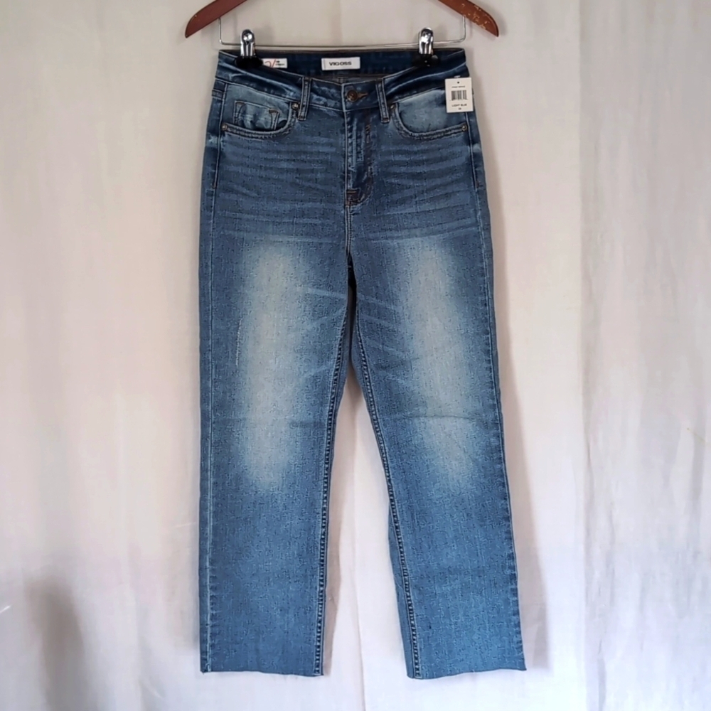 Vigoss Stevie Crop Straight Jean Light Wash Size 26